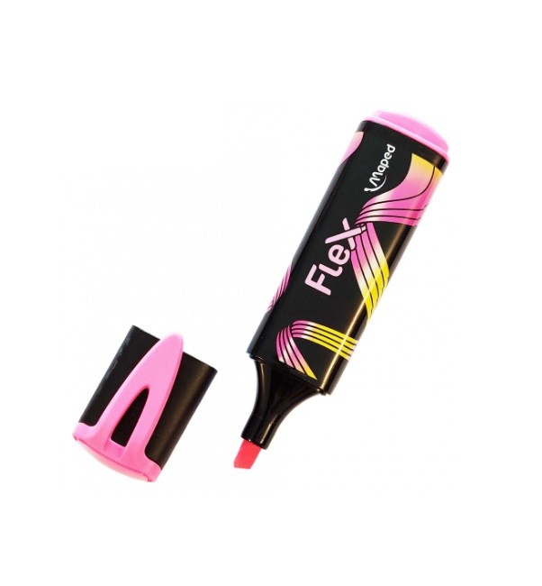 MARCADOR DE TEXTO FLEX ROSA