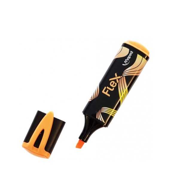 MARCADOR DE TEXTO FLEX LARANJA