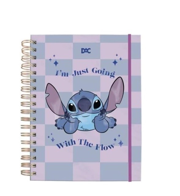 CADERNO SMART MINI COM 80 FOLHAS STITCH