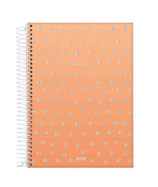 CADERNO 10MT DOTS E SPOTS 160FLS LARANJA