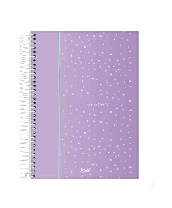 CADERNO 10MT DOTS E SPOTS 160FLS LILÁS