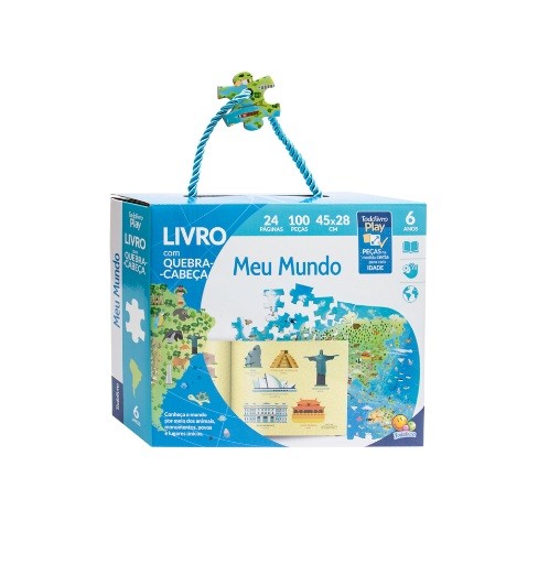 LIVRO COM QUEBRA-CABEÇA TODOLIVRO MEU MUNDO