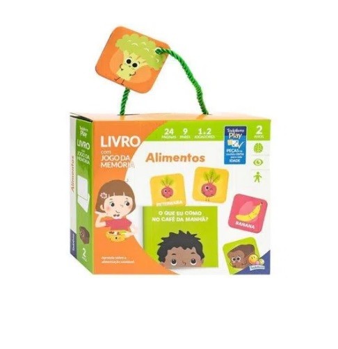 LIVRO COM JOGO DA MEMÓRIA ALIMENTOS
