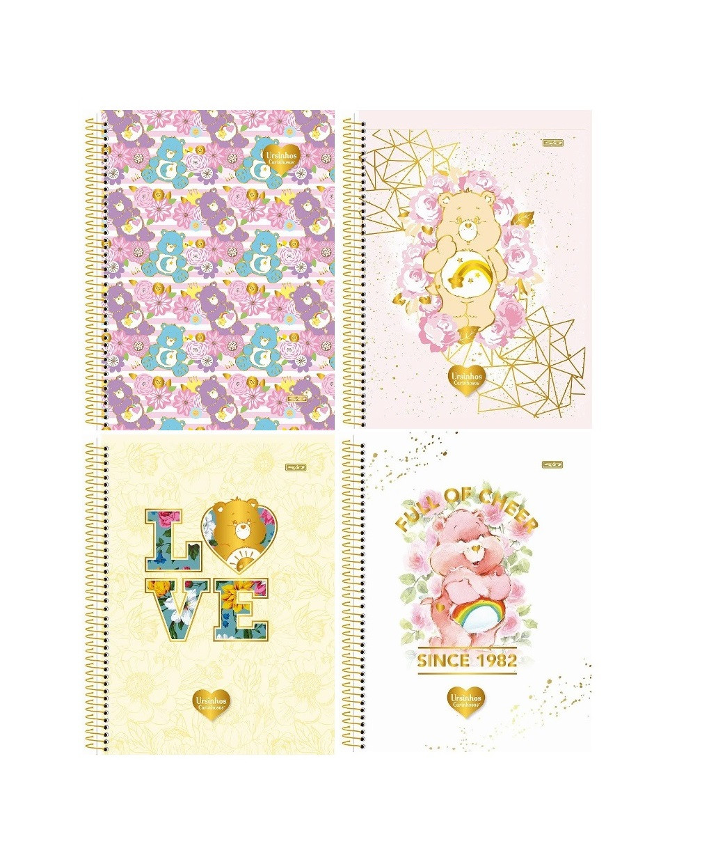 CADERNO COLEGIAL 1MT URSINHOS CARINHOSOS 80 FLS