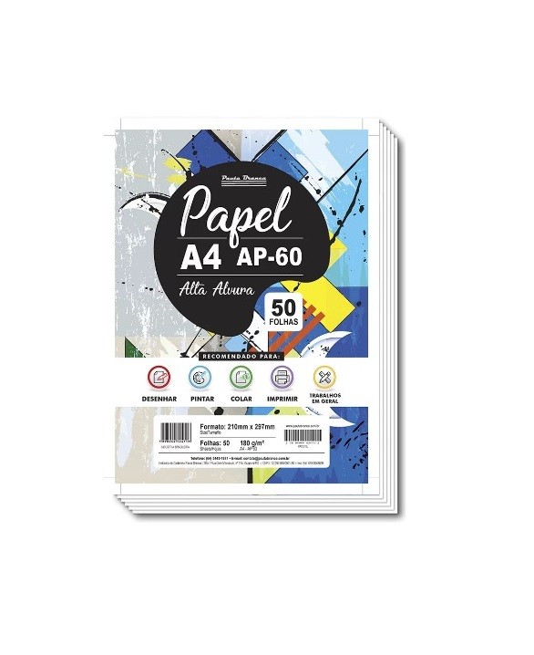 PAPEL A4 AGAPEL 180G BRANCO