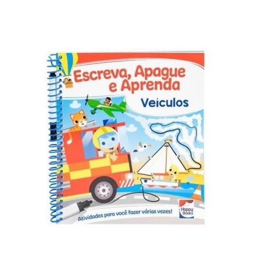 LIVRO ESCREVA, APAGUE E APRENDA VEÍCULOS