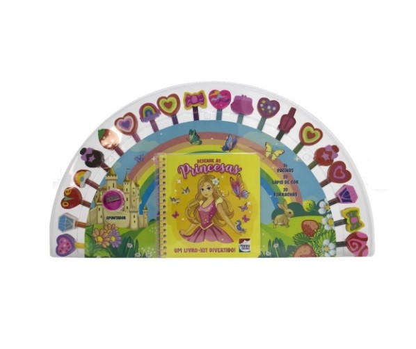 LIVRO KIT DIVERTIDO DESENHE AS PRINCESAS