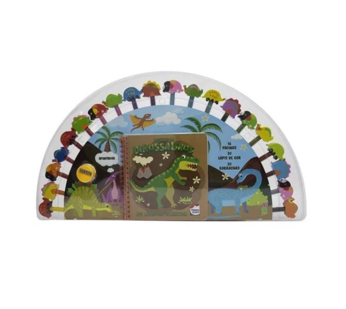 LIVRO KIT DIVERTIDO DESENHE OS DINOSSAUROS