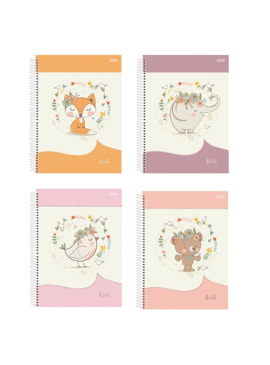 CADERNO 10MT SO CUTE 160 FLS 2024