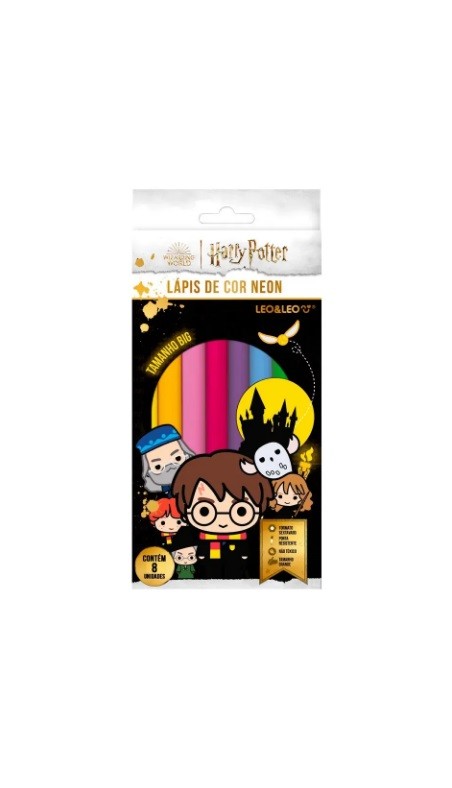 LAPIS DE COR 8 CORES HARRY POTTER LEONORA