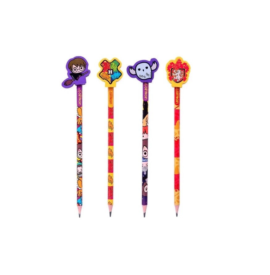 LAPIS PRETO HB COM BORRACHA HARRY POTTER