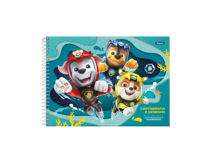 CADERNO DE DESENHO PAW PATROL 80FLS