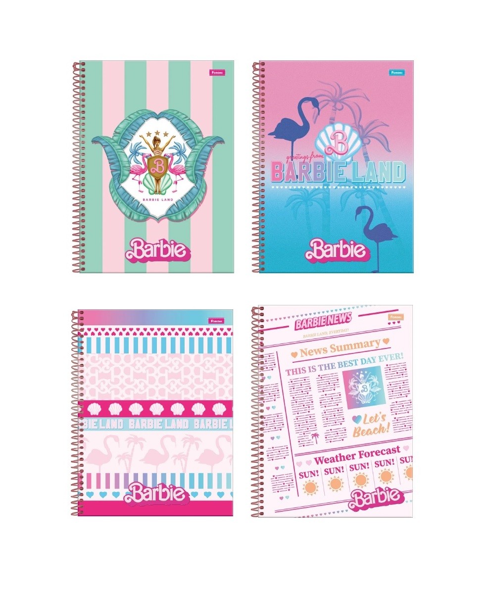 CADERNO 10MT BARBIE THE MOVIE 160FLS