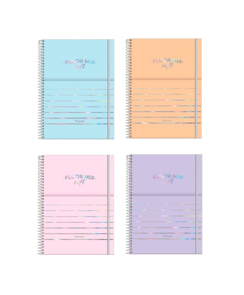 CADERNO 10MT FLUOR MIX SOFT 160FLS
