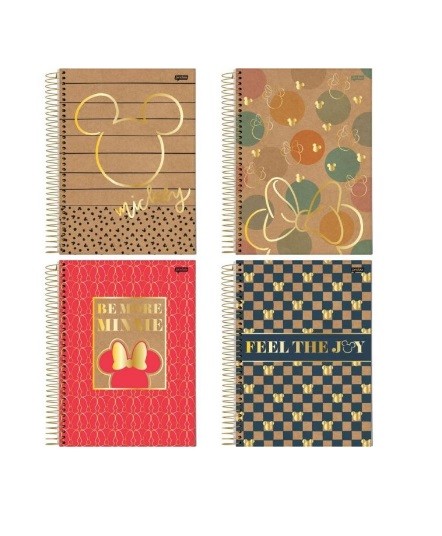 CADERNO 10 MATÉRIAS MICKEY E MINNIE 160 FOLHAS