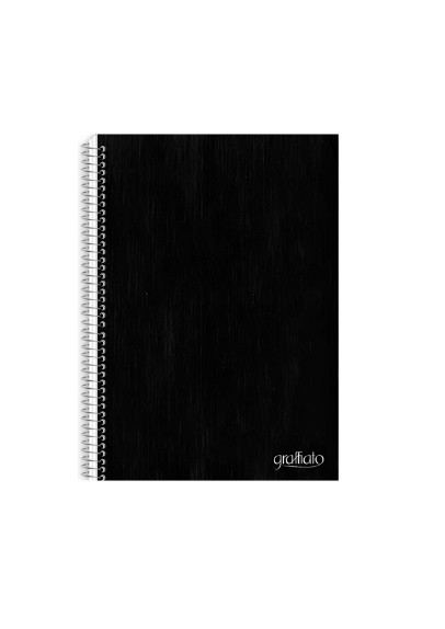 CADERNO 1MT GRAFFIATO 120 FLS PRETO