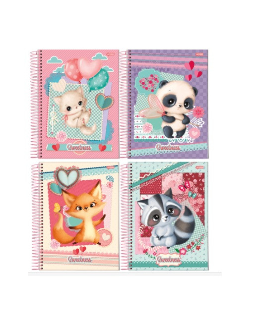 CADERNO 12MT SWEETNESS 192FLS