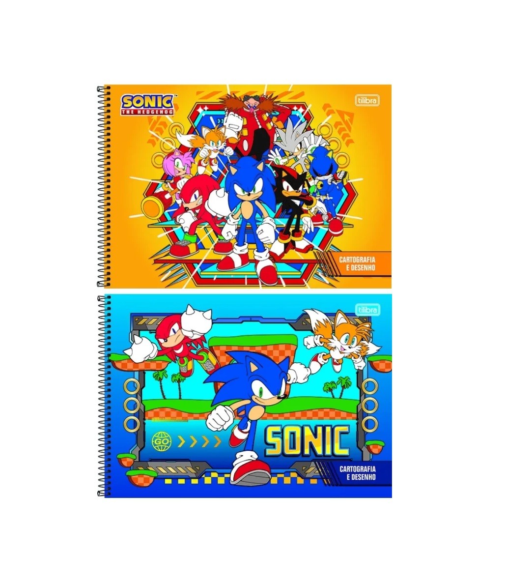 CADERNO DE DESENHO SONIC 80FLS