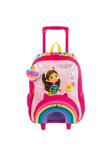 MOCHILA C/ ROD. A CASA MAGICA DA GABBY  ARCO-IRIS