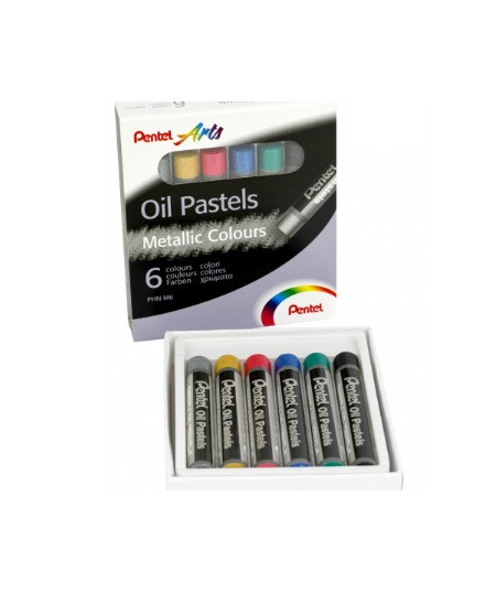 GIZ PASTEL OLEOSO C/6 CORES METALICO