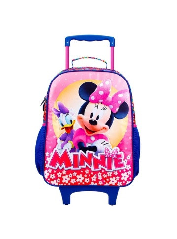 MOCHILA C/ ROD. E ALÇA MINNIE FLORES