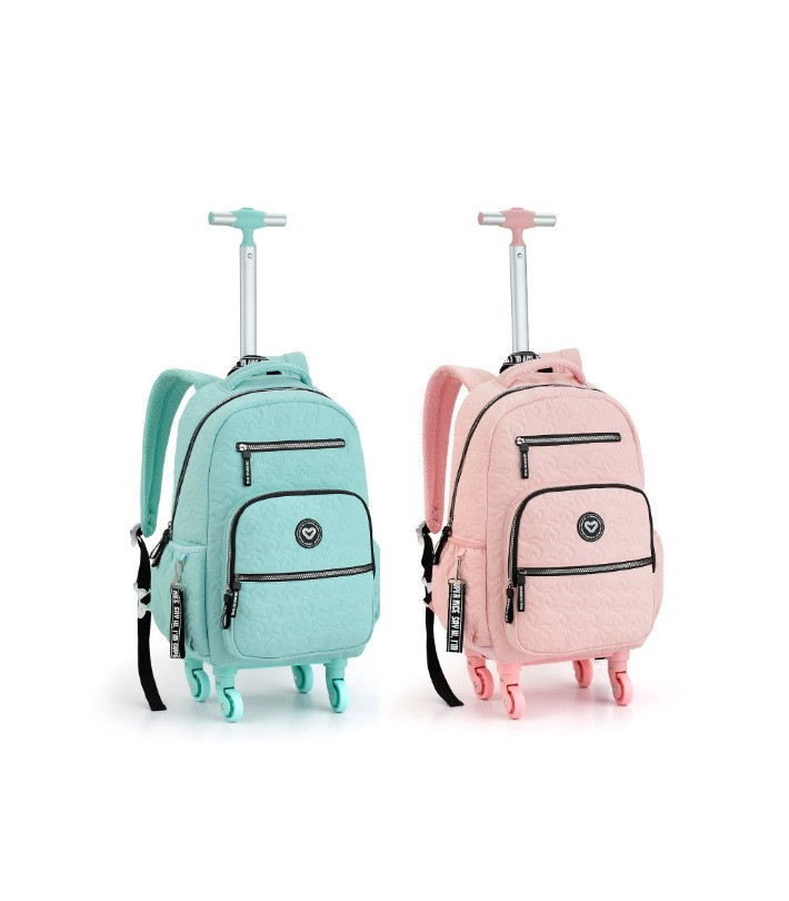 MOCHILA C/ ROD. E ALCA SUPER NICE ZIPER CORACAO 