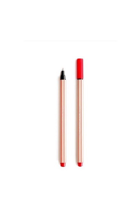 CANETA MICROLINE 0,4MM COMPACTOR VERMELHO