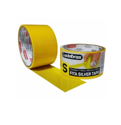 FITA ADESIVA MULTIUSO SILVER TAPE 48X5 AMARELA