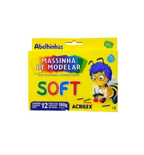 MASSA P/ MODELAR C/12 CORES SOFT