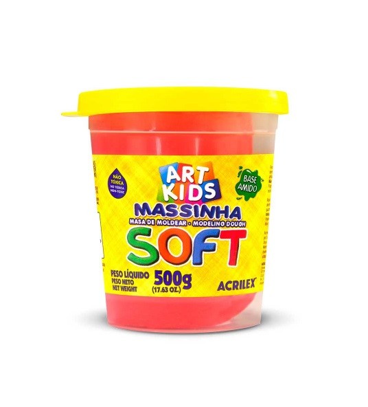 MASSA P/ MODELAR 500GR SOFT VERMELHO