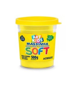 MASSA P/ MODELAR 500GR SOFT AMARELO LIMAO