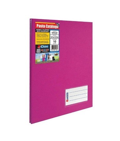 PASTA CATALOGO C/10 PLASTICO PERCALUX  ROSA