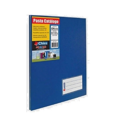 PASTA CATALOGO C/10 PLASTICO PERCALUX  AZUL