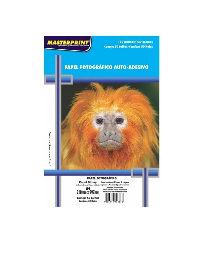 PAPEL FOTO ADESIVO MASTERPRINT 130GR