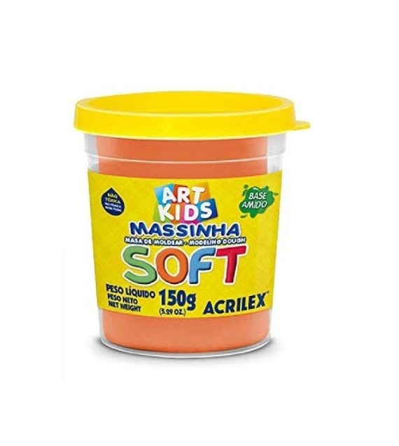 MASSA P/ MODELAR 500GR SOFT LARANJA