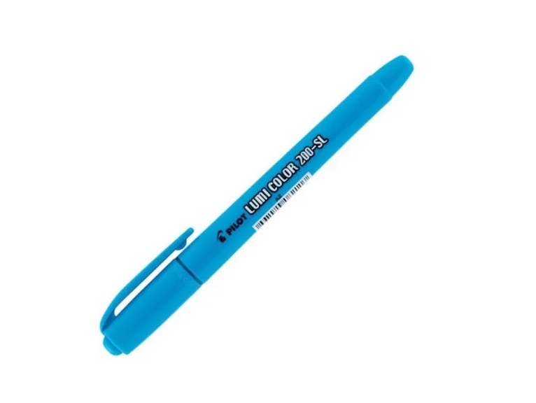 MARCADOR DE TEXTO LUMI PILOT AZUL