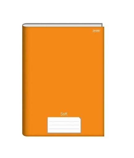 CADERNO 1/4 C.D. BROCHURA 48 FLS STIFF LARANJA