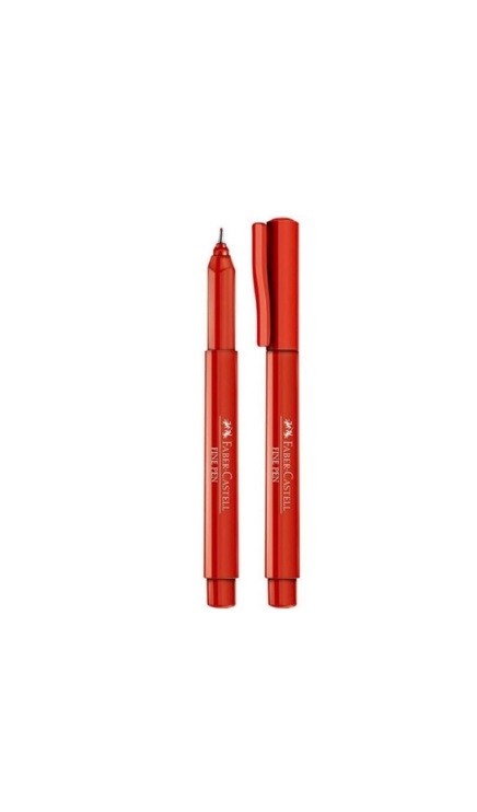 CANETA FINE PEN 0,4 TRIANGULAR VERMELHO