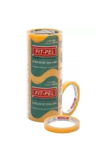 FITA ADESIVA(DUREX) TRANSPARENTE 12x40