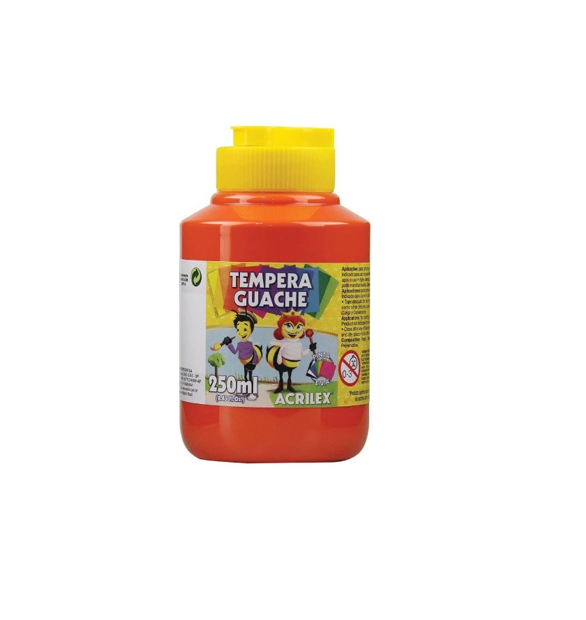 TINTA GUACHE ACRILEX 250ML LARANJA