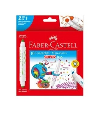 CANETINHA HIDROGRAFICA C/10 SUPER DUO FABER