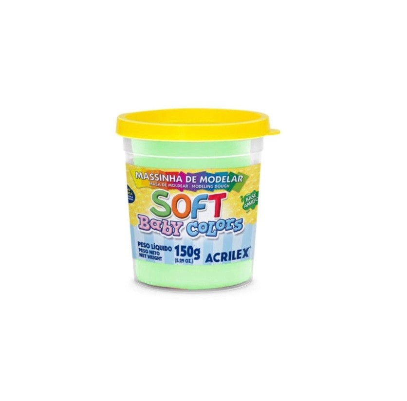 MASSA P/ MODELAR 150GR SOFT BABY COLORS VERDE BEBE