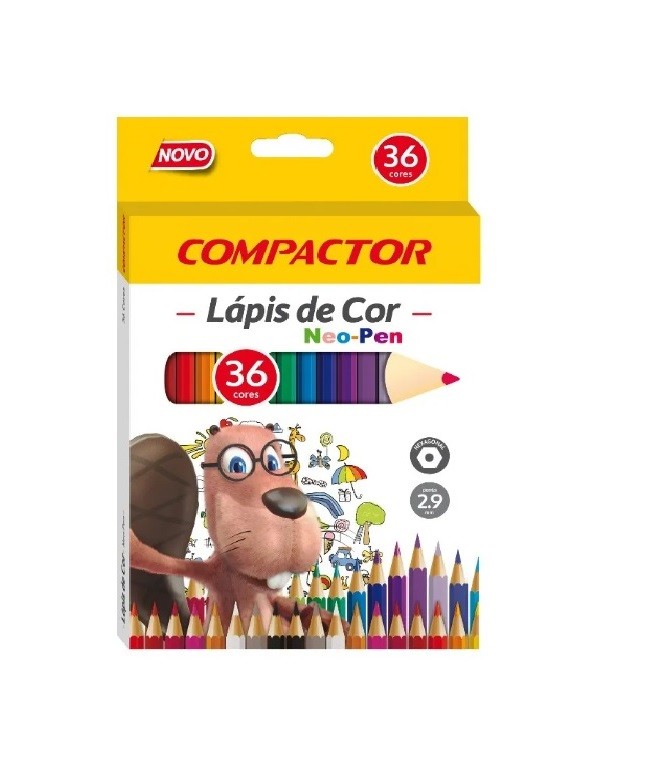 LAPIS DE COR 36 CORES COMPACTOR NEO PEN