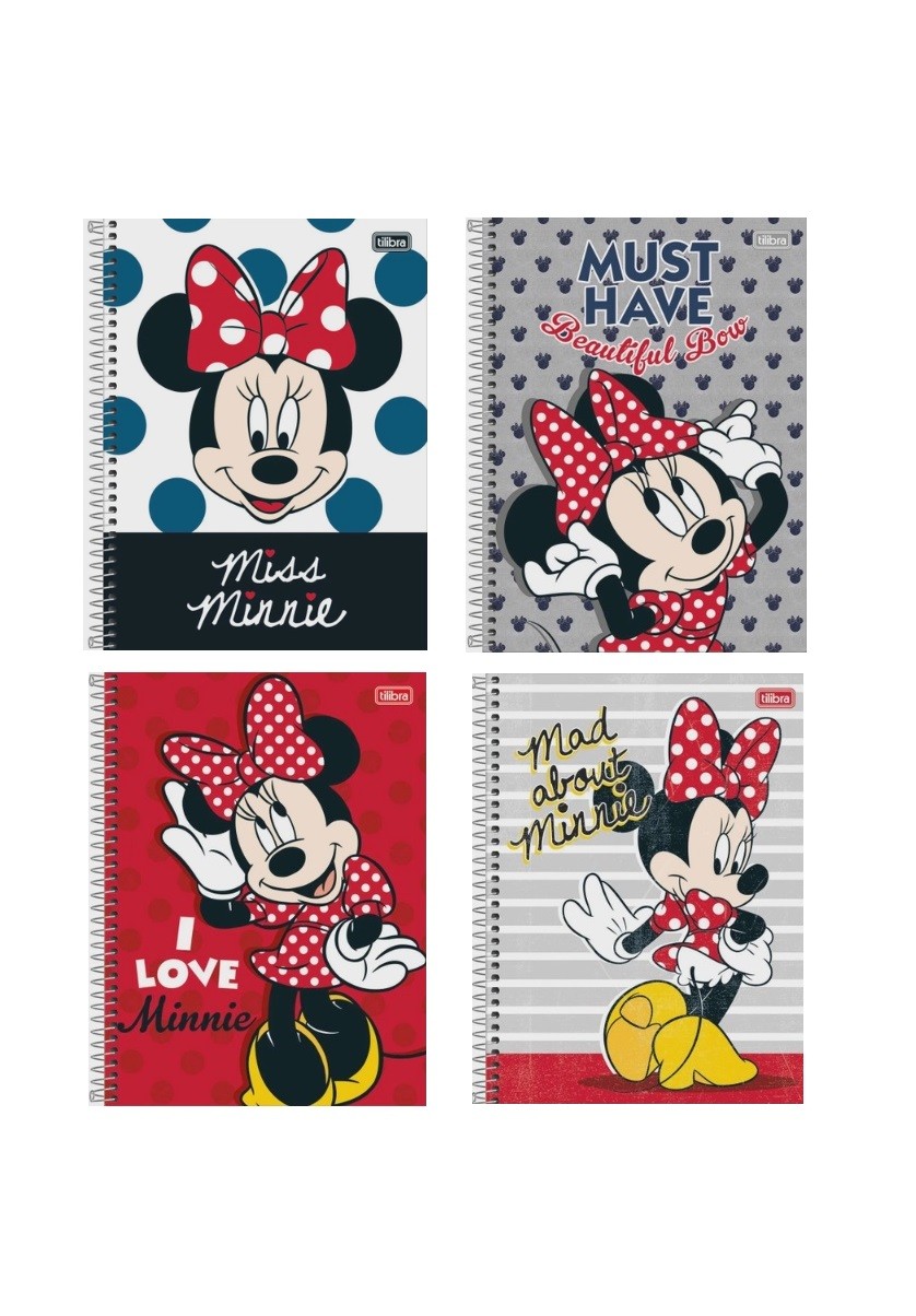 CADERNO 10MT MINNIE LIGHT 160FLS