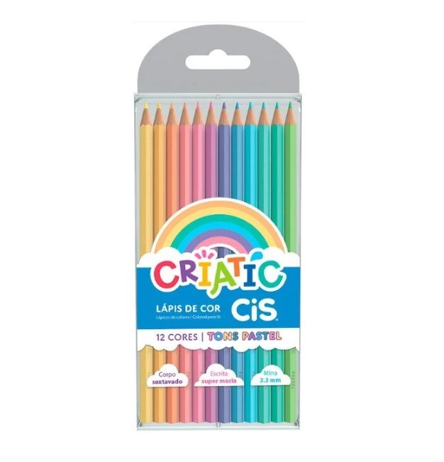 LAPIS DE COR CIS C/12 CIS CRIATIC TONS PASTEL