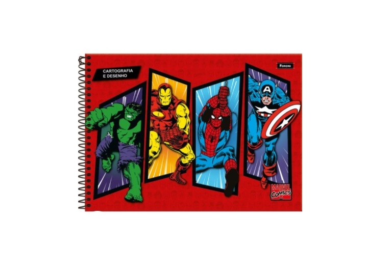 CADERNO DE DESENHO C.D MARVEL COMICS 80FLS